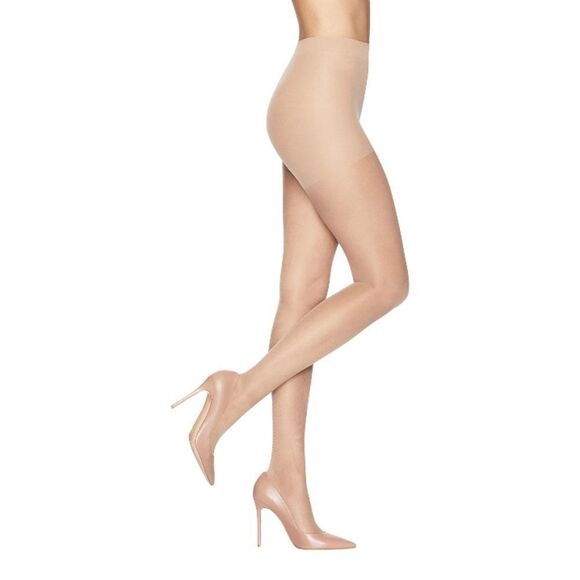 Sheer Medium Support Leg Control Top No-Roll Waistband Sheer Toe, 2, 2-Pk Size B - Picture 6 of 8
